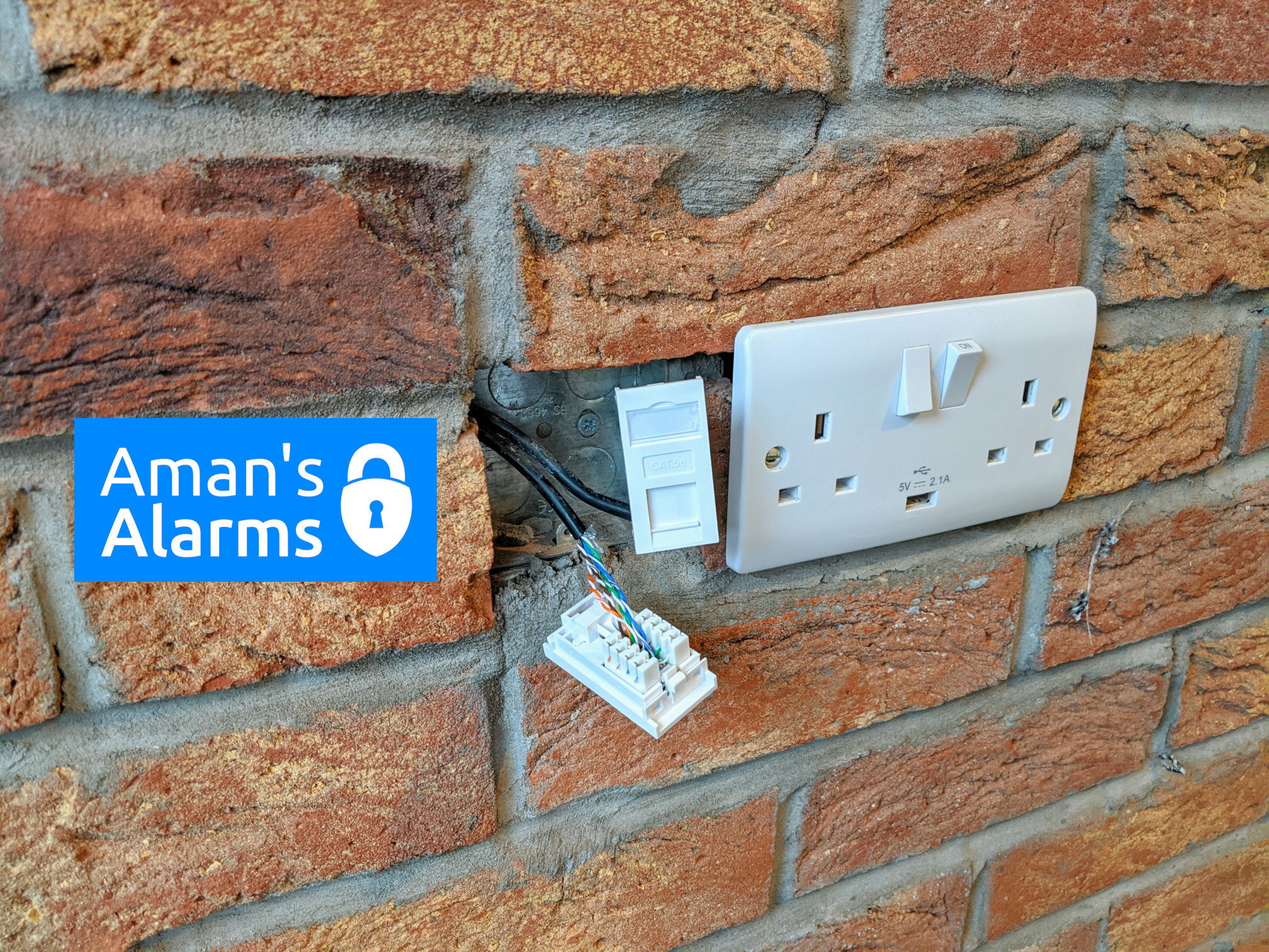 RJ45 network sockets during installation