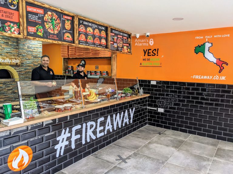 Commercial CCTV install for Fire Away Pizza, Coventry