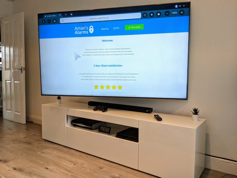 TV wall mount installation