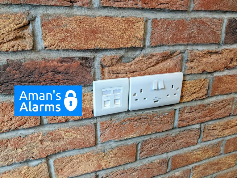 Internet sockets on wall